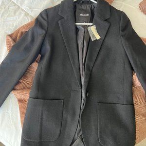 NWT Madewell Larsen Black Wool Blazer XS